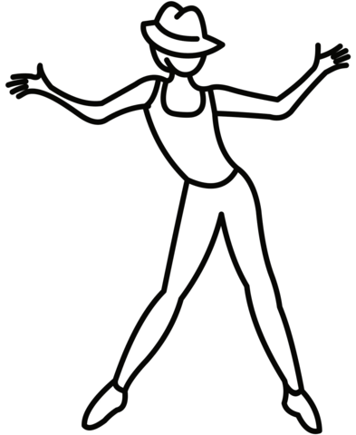 Jazz Dance Coloring Page